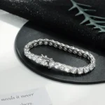 100% S925 Sterling Silver 2-6mm Real Moissanite Tennis Bracelet for Women Wedding Jewelry Christmas Exquisite Gift - Image 4