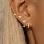 4PCS Fashion Zircon Round Hoop Earring Set Women Temperament Flower Ear Stud Huggie Earring Tragus Piercing Cartilage Jewelry - Image 3