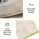 Thickened sponge prayer mat with tassel embossed prayer mat soft and easy to carry can be used in many scenes - Image 2