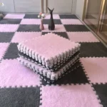 30*30CM Soft Plush Children Kids Rug Play Mat Puzzle Carpet Warm Playmat Interlocking Exercise Tiles Floor Carpet Decoration Mat - Image 4