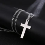 Fashion Stainless Steel Cross Pendant Necklace For Women Men Link Chain Charm Necklace Cool Boys Girls Punk Hip Hop Jewelry Gift - Image 5