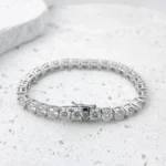 Factory Price Unisex Hip Hop Moissanite Tennis Chain for Women S925 Sterling Silver Gold Man Bracelet Hiphop Jewelry - Image 2