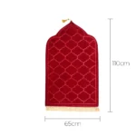 Soft Worship Kneel Travel Prayer Rug Non-slip Prayer Mat Flannel Carpet for Muslim Ramadan Embossing Floor Carpets Portable - Image 6