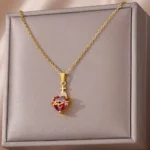 316L Stainless Steel Multilayer Heart Necklace For Women Girls Goth Gold Color Clavicle Chain Charm Choker Jewelry Birthday Gift - Image 6