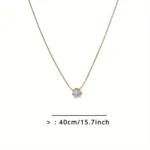 Ultra-simple Stainless Steel Golden Wire Chain Advanced Sense Inlaid Necklace Women's Clavicle Chain Niche Luxury Does Not Fade - Image 6