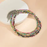 Lacteo Bohemia Multicolour Acrylic Seed Beads Necklace Women Handmade Strand Beaded Choker Short Neck Chain Simple Jewelry Party - Image 5