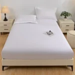 1PC White Waterproof Microfiber Mattress Cover 360° Full Elastic Encasement Anti-slip Deep Pocket Fits 15-30cm Bed Fitted Sheet - Image 3