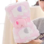 Baby Blanket & Swaddling Newborn Thermal Soft Fleece Blanket Flannel Quilt Infant Bedding Swaddle Wrap Winter Solid Bedding Set - Image 3