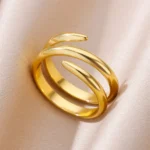 316L Stainless Steel Rings for Women Gold Color Never Fade Luxury Classic rings wedding couple rings Jewelry Free Shipping - Image 5