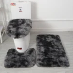 Toilet Seat Cover 3Pcs Set Bath Mat Shower Room Floor Rug Home Bathroom Anti-Slip Absorbent Doormat Bathtub Decor Carpet - Image 4