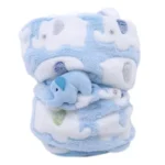 Cartoon Baby Blanket Cute Elephant Baby Products Newborn Elephant Air Conditioning Quilt Coral Velvet Pillow Quilt Dual-Use - Image 2