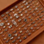 10/20/30/50/100Pieces Vintage Bohemia Flowers Rings Set For Women Mix Style Personality Fashion Hollow Jewelry Party Gifts